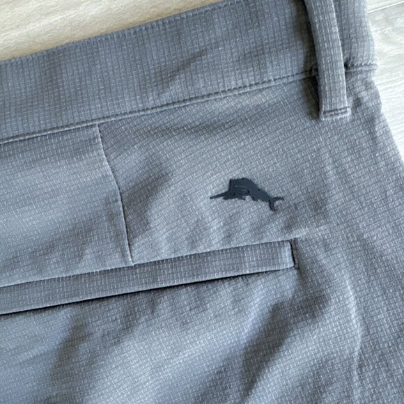 Tommy Bahama Mens 38 Gray Golf Performance Chino Shorts Textured Nylon Spandex - Picture 10 of 10